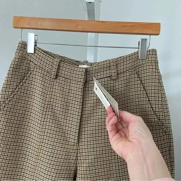 NWT A.L.C. Edwin Split Hem Check Plaid Pants size 4 - Picture 4 of 10